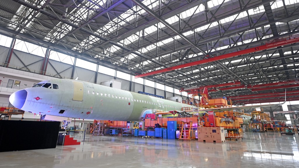 空中巴士公司天津总装线去年11月开始总装首架A321飞机。 新华社