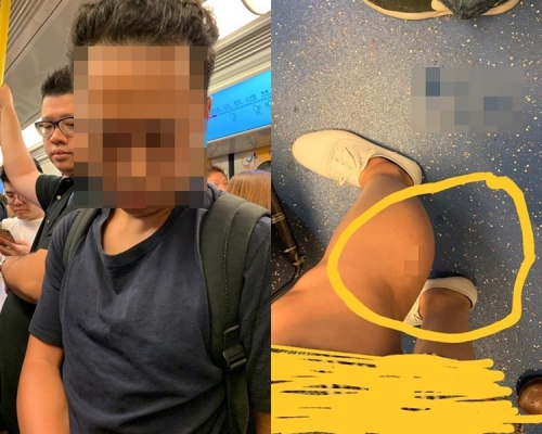 色狼疑猥褻少女,小腿留半透明液體。網上圖片