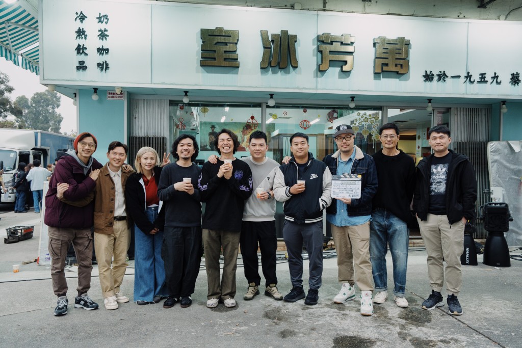 凌文龍、楊偲泳、陳湛文、林子傑、黃德斌.、導演郭家禧（CK）及導演李振傑合照。