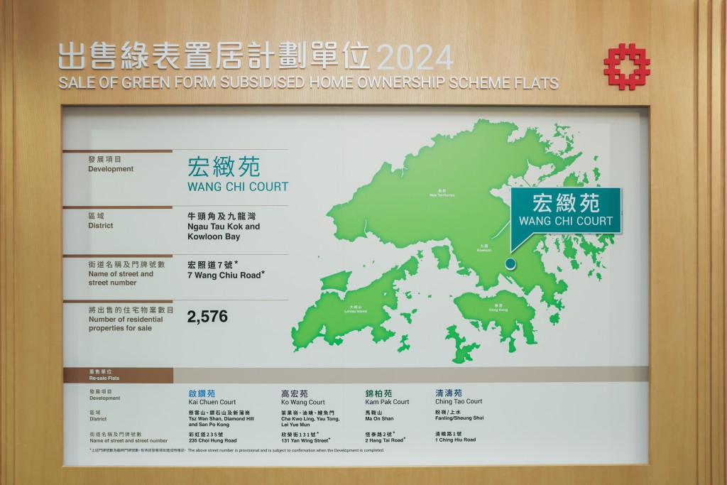 綠置居2024主要推售九龍灣宏緻苑合共2576個新綠置居單位。何家豪攝