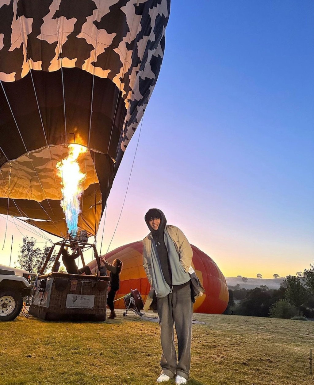 遠走澳洲拍團綜，可惜陳卓賢未能一嘗坐熱氣球的心願。