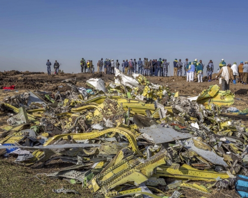 埃塞俄比亚航空公司客机上月坠毁，机上157人全部遇难。  AP资料图片
