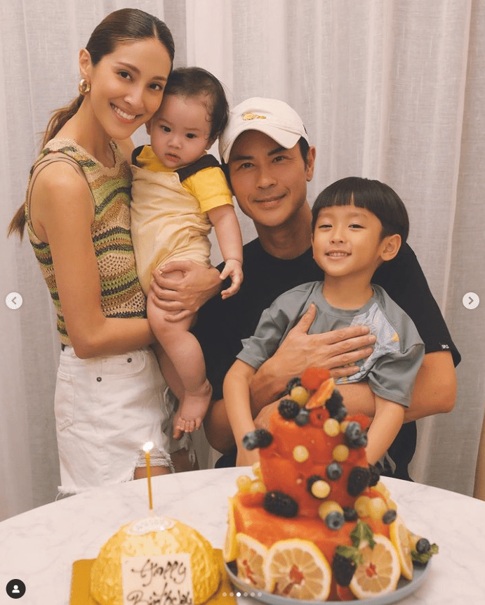 陳凱琳與愛子為鄭嘉穎慶祝54歲生日。