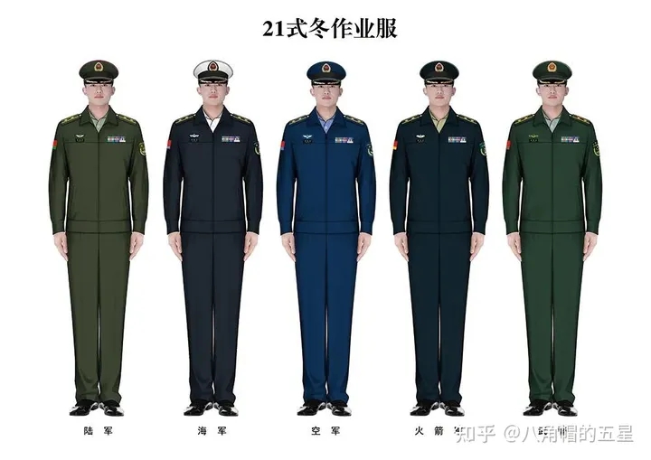 解放军21式冬季作业服。