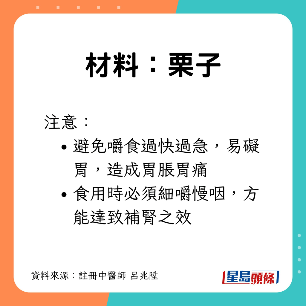 細嚼慢咽方能達致補腎之效