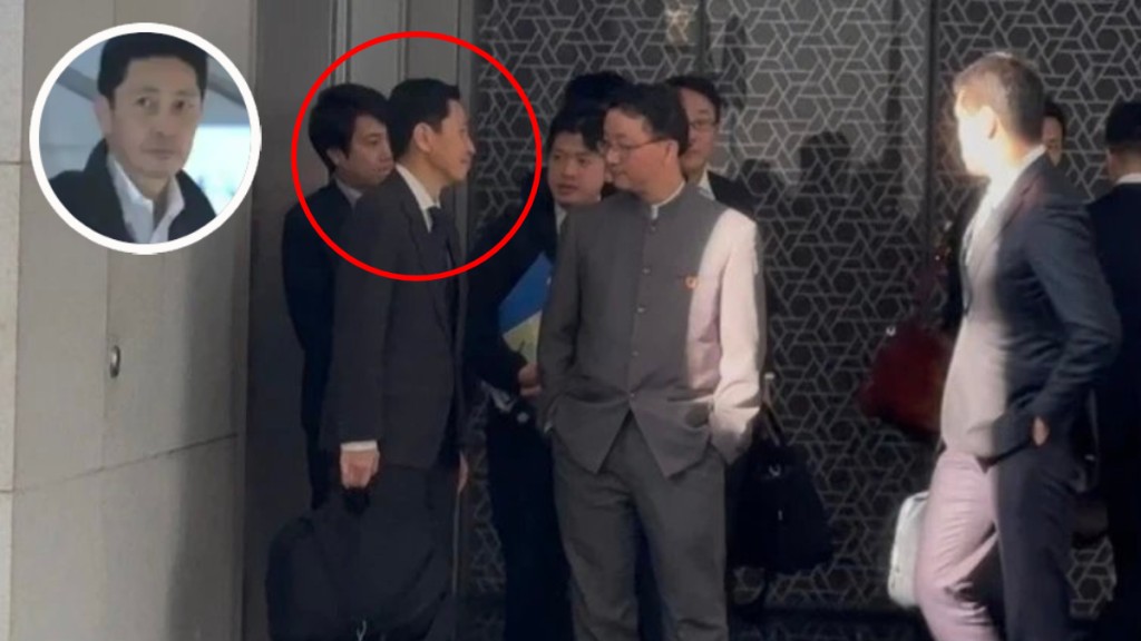 金井正彰今日 （18日）與中國外交部亞洲司司長劉勁松會面。央視截圖