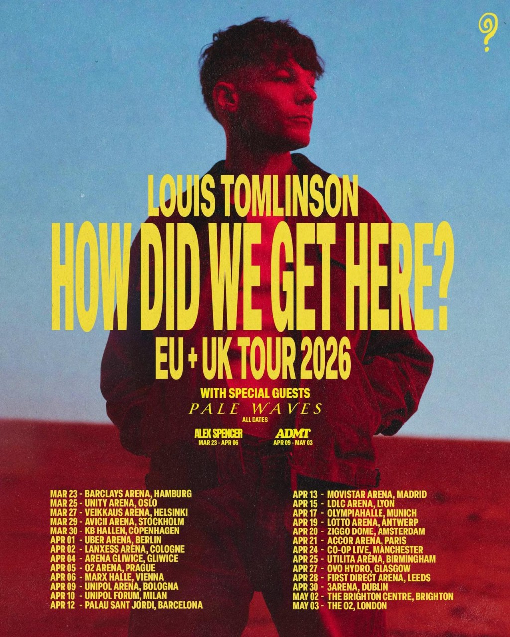 Louis Tomlinson正舉行歐洲巡唱。