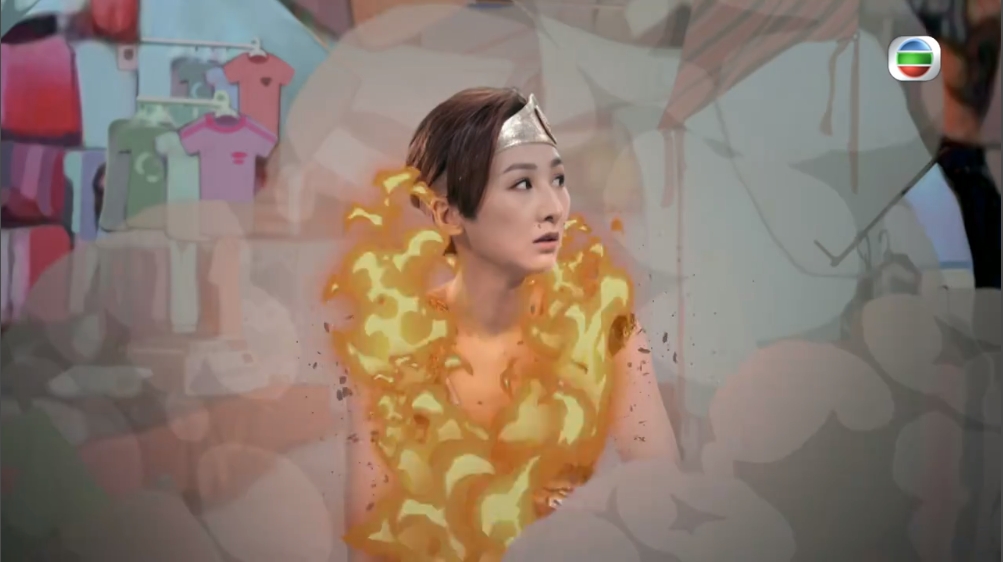 著火女英雄Look。