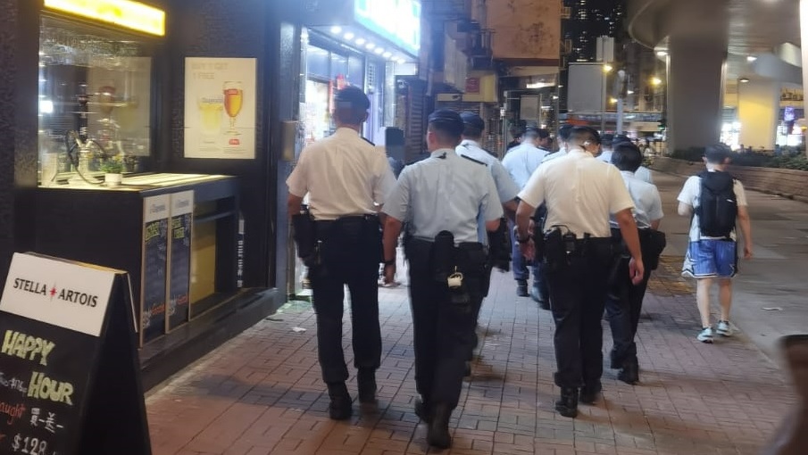 警方旺角區內進行反罪惡行動。警方提供