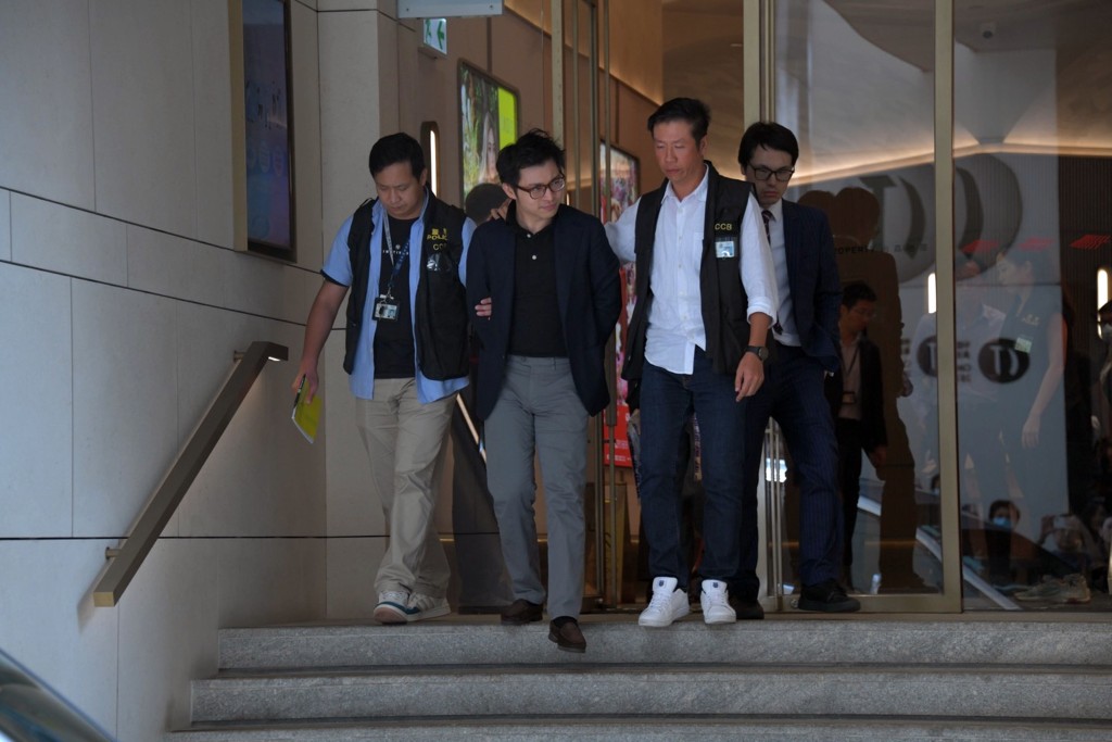 網紅林作被捕時情況。資料圖片