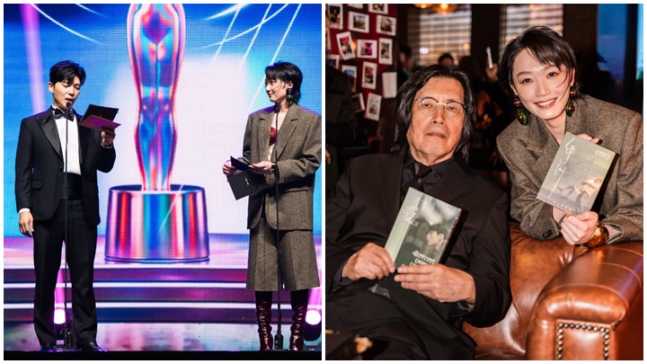 蔡思韵孖池𠄘炫赴大马影展  见名导李沧东即变迷妹集邮  不忘为老公刘俊谦索取签名。