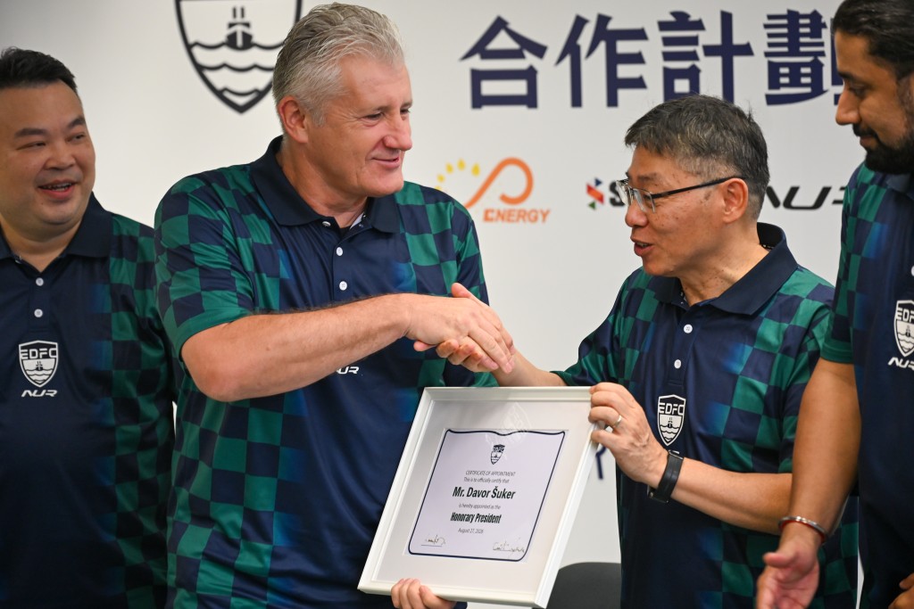克羅地亞名宿蘇加擔任東區名譽會長。攝影:魏國謙 克羅地亞名宿蘇加擔任東區名譽會長。攝影:魏國謙