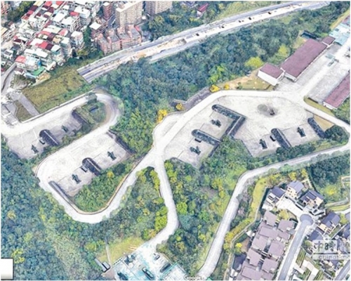 新店的愛國者飛彈陣地在3D地圖上一目了然。Google map