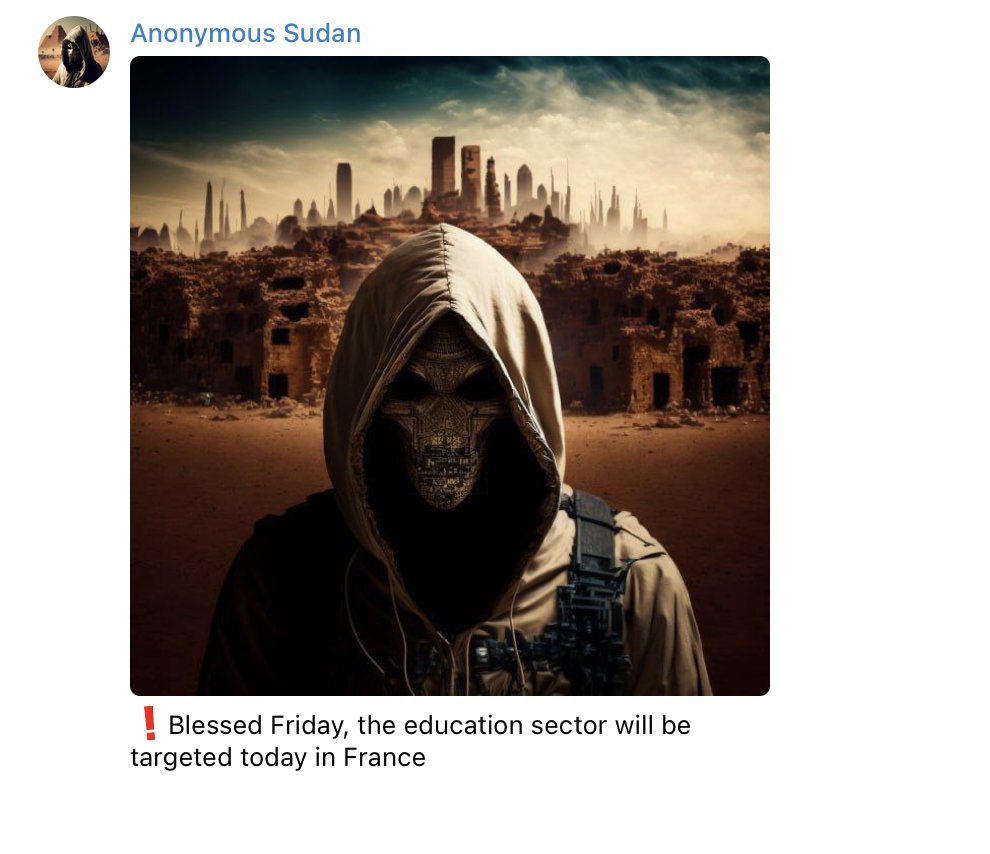 亲俄罗斯的「匿名苏丹」认责。X图片