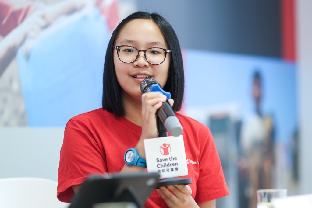 有份參與研究的中五學生丘倩熒。 有份參與研究的中五學生丘倩熒。