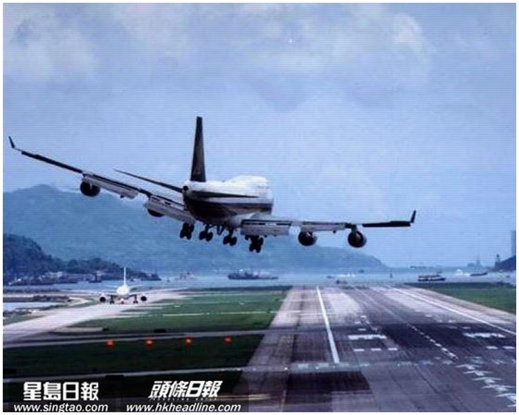 启德机场被誉为最困难降落的机场之一。资料图片