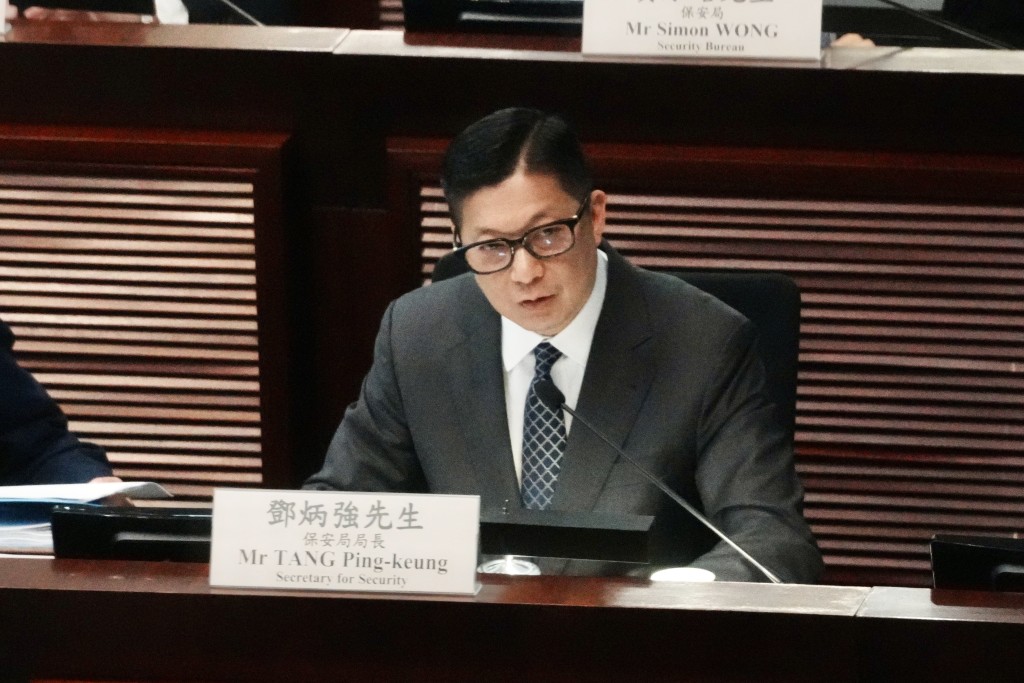 保安局局長鄧炳強。 保安局局長鄧炳強。