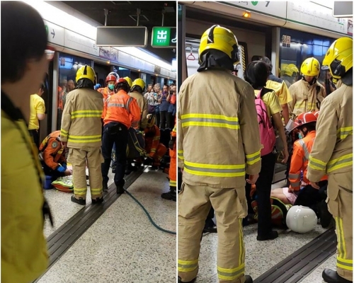 消防到場救出女傷者。網民Leo Yip圖片