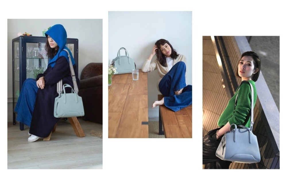 左及中/林嘉欣及右/宋熙年配襯蔚藍色Sesia Bag，極之配合夏日氣息。(圖:karenalamkayan IG、rahrahsong IG)