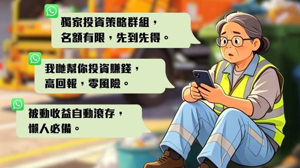 清潔女工零投資經驗 誤信陌生WhatsApp墮「被動收入」騙局 失$63萬畢生積蓄