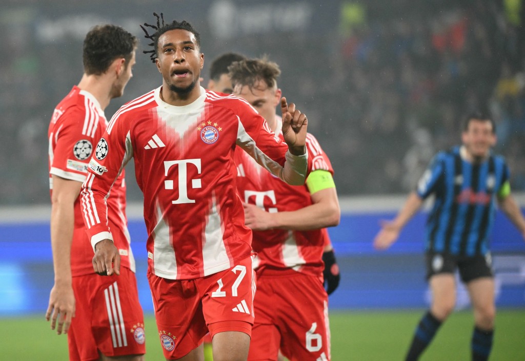 拜仁首回合大勝6：1。法新社