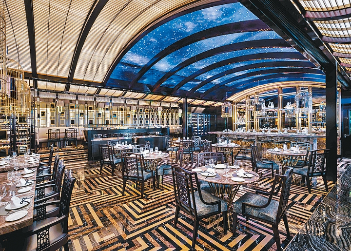 葡國菜餐廳「味賞」的室內設計，出自Karl Lagerfeld的手筆。