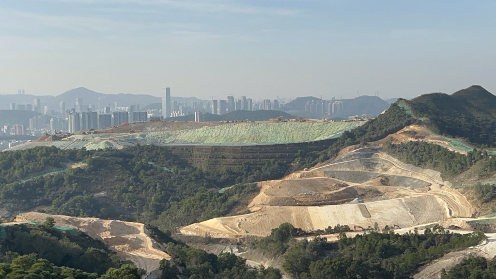 打鼓嶺新界東北堆填區。資料圖片 打鼓嶺新界東北堆填區。資料圖片