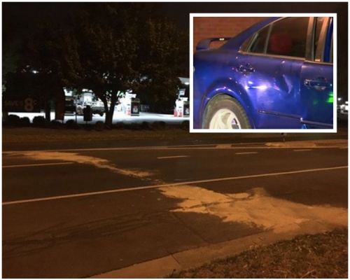 街上到處都有血跡(已經過處理),車的碎片也散落一地。網圖