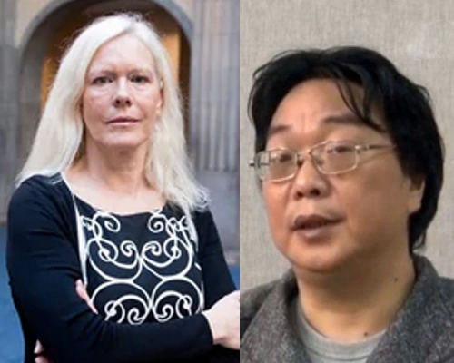 瑞典前駐華大使林戴安（左圖）涉越權安排桂民海（右圖）的女兒晤中國商人。（網圖）