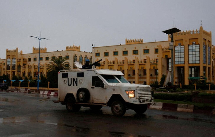 聯合國6部隊在馬里首都巴馬科巡邏。(路透社)