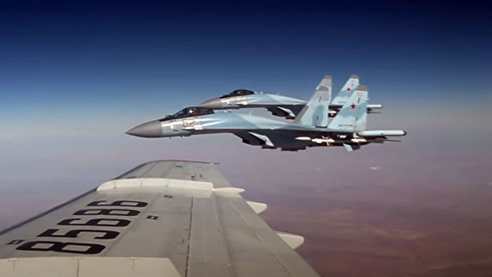 美國指俄軍機地中海上空三度逼近美軍巡邏機。示意圖