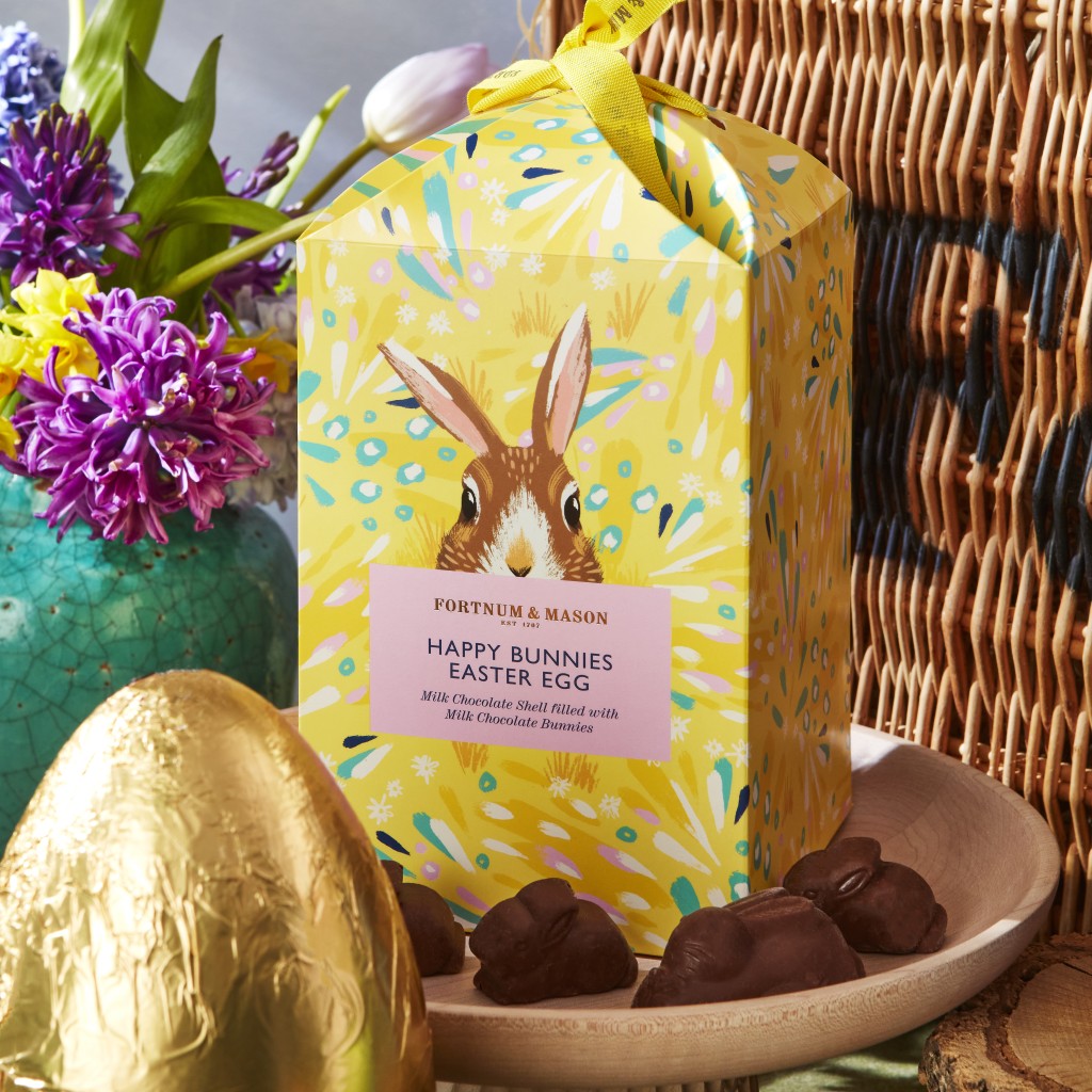 Fortnum & Mason——Happy Bunnies Milk Chocolate Easter Egg, 225g （$248）