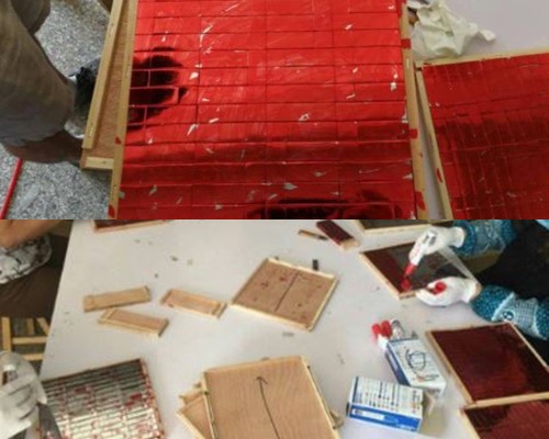 YG公開人手上色過程，指顏料掂到水會甩色。