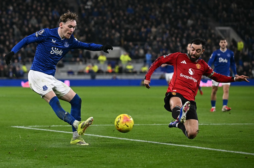 曼聯作客1:0力壓愛華頓。法新社