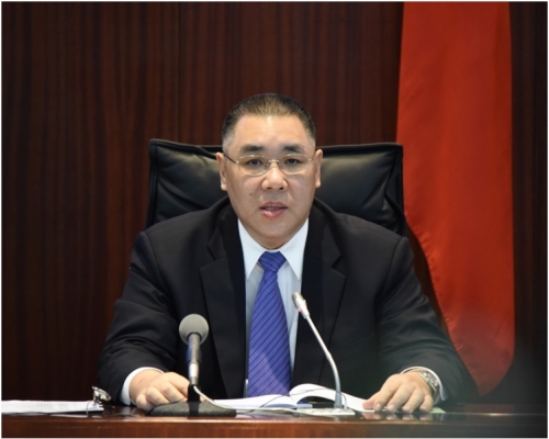 崔世安下午召開跨部門民防會議。資料圖片