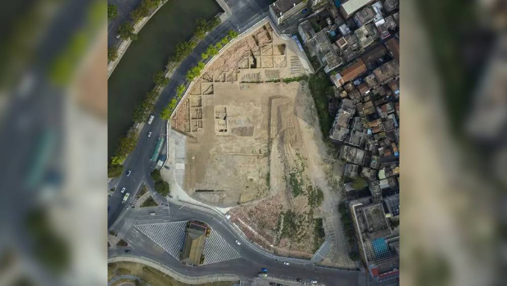 東莞南海衛城牆遺址平面圖。