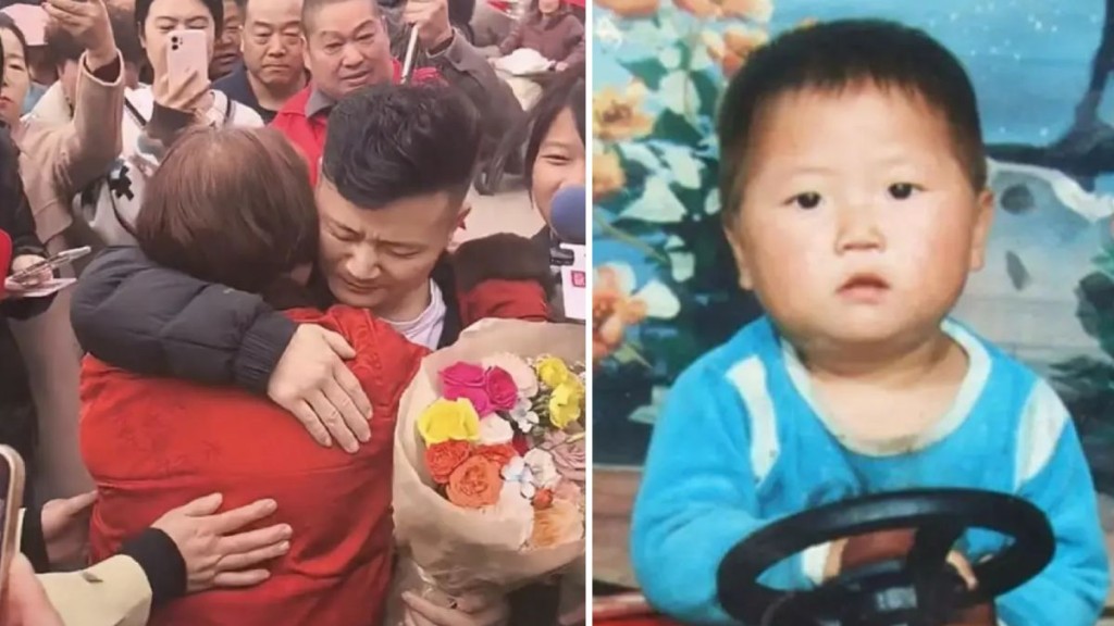 杜軍與分離35年的母親團聚。紅星新聞