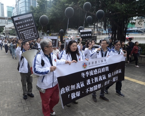 近來有多個護士團體抗議人手短缺。資料圖片