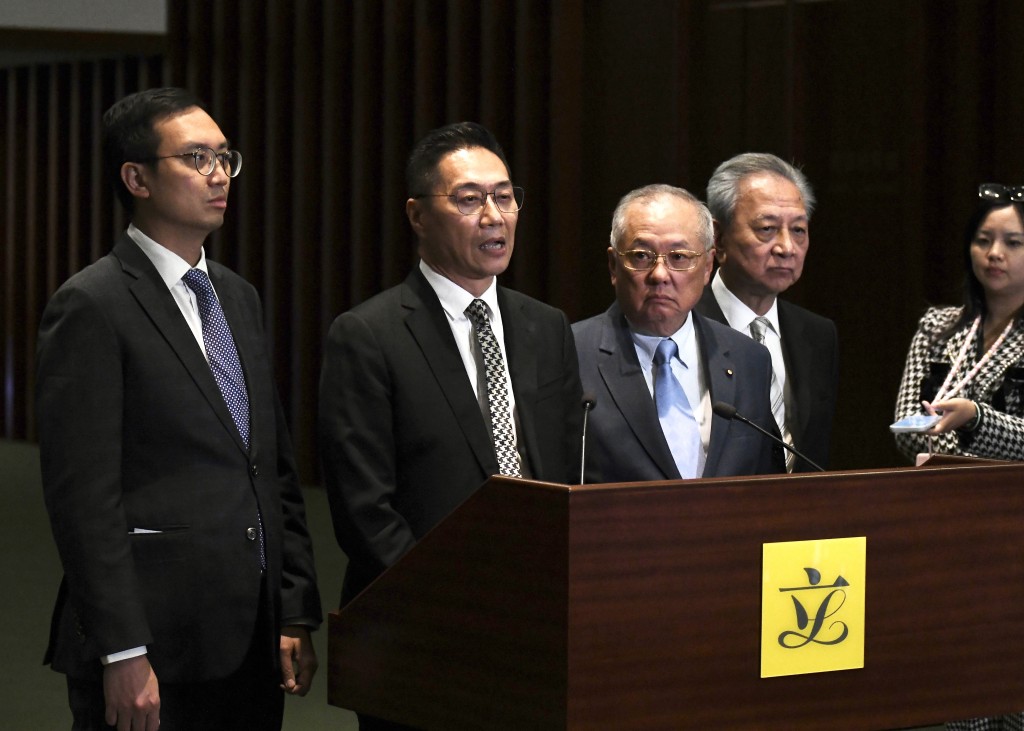 左起:李鎮強,邵家輝,張宇人,易志明。 左起:李鎮強,邵家輝,張宇人,易志明。