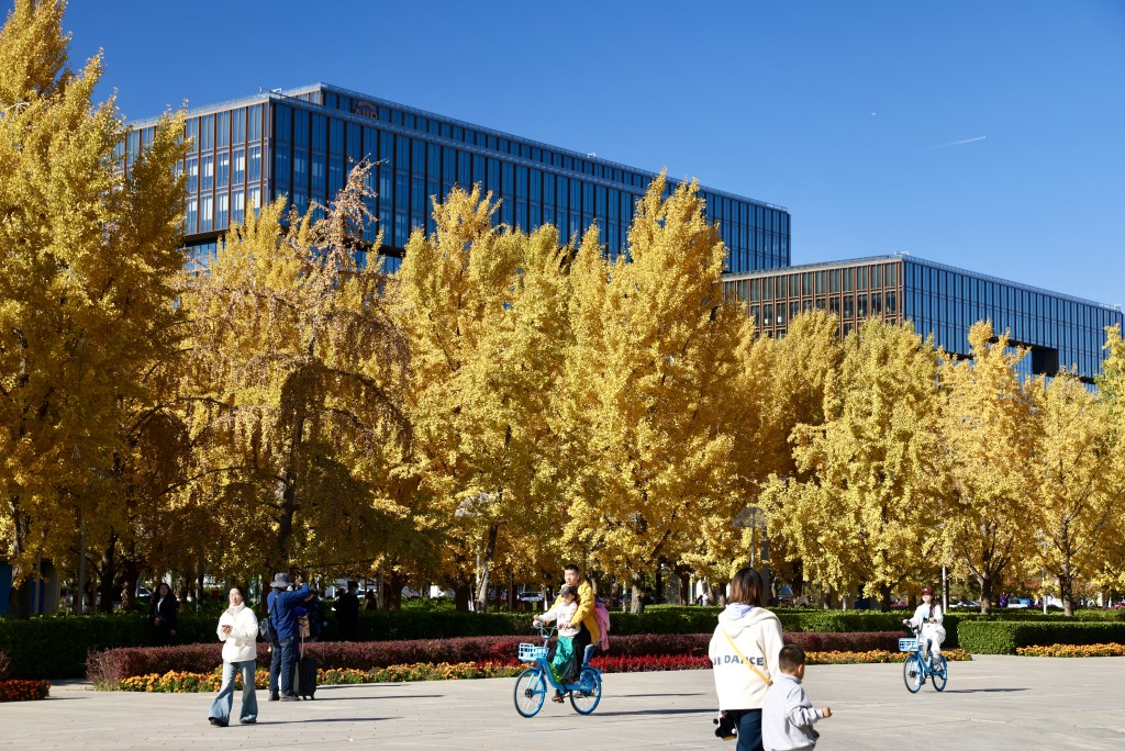 北京奧林匹克公園。中新社 北京奧林匹克公園。中新社