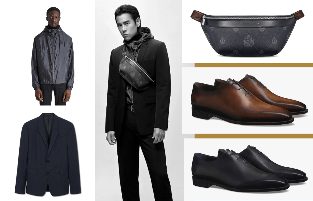 品牌代言人彭于晏為全新Essentials系列型格演繹。廣告中他穿著輪廓挺拔的西裝外套與剪裁流暢的錐形西裝褲，搭配飾以品牌 經典Logo與徽章圖紋的B-Way 尼龍雙面外套，配搭Signature Canvas 圖紋Rider斜揹袋，以及經典的Alessandro Démesure 鞋履為整體造型畫龍點睛。