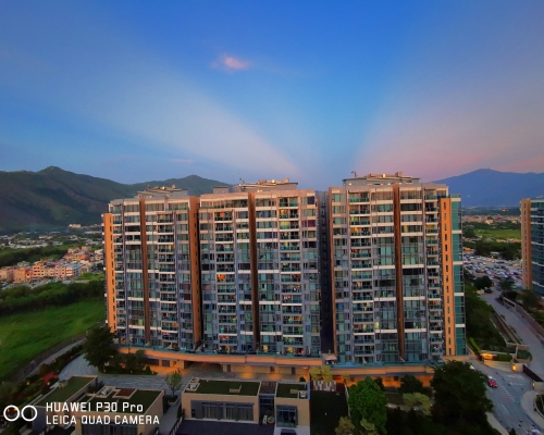 元朗市民拍攝到反曙暮暉。群組「社區天氣觀測計劃CWOS」網民LK Marco圖片