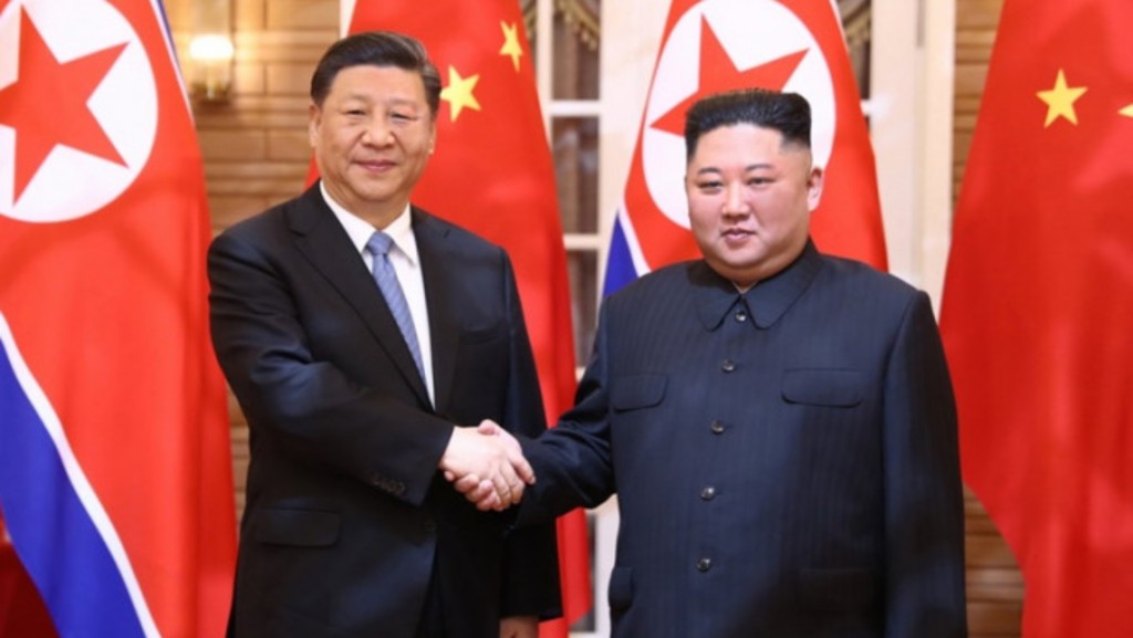 金正恩向習近平致賀電。新華社