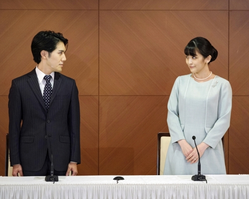 今次小室圭未在榜上，再次引發外界質疑他配不上真子公主。AP圖片