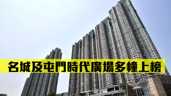 名城新增多幢上榜。