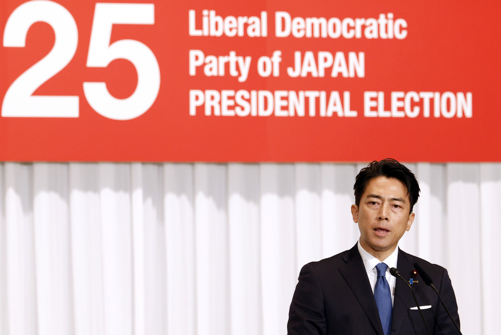 小泉進次郎或成為日本百年來最年輕的領袖。美聯社