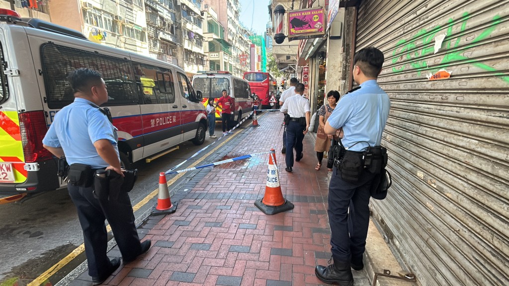 警員封鎖現場調查。林思明攝
