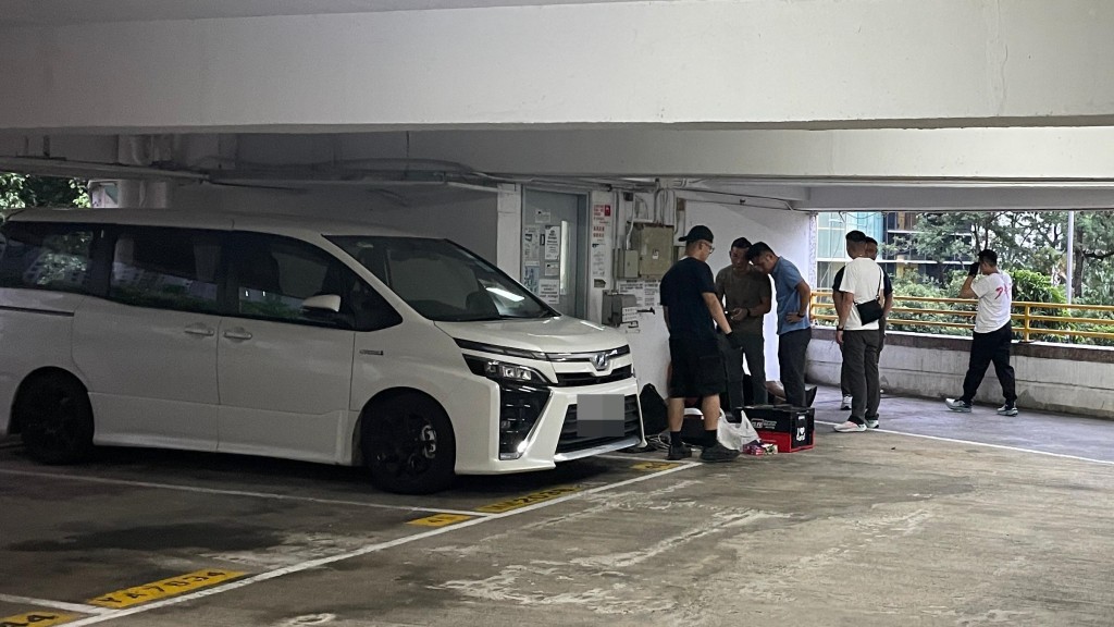 現場為在寶寧路一住宅停車場。讀者提供 現場為在寶寧路一住宅停車場。讀者提供