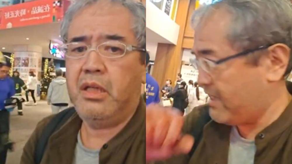 日作家親目慘案，熱心幫倒地騎士止血。 X