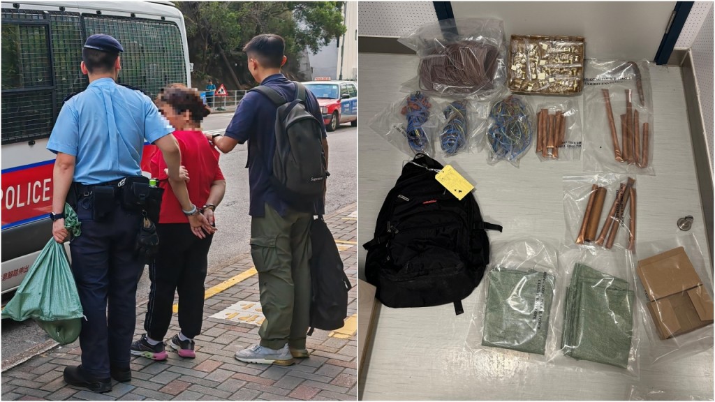 中年婦疑潛入聯合醫院地盤 竊銅線銅喉 巡警及時截獲
